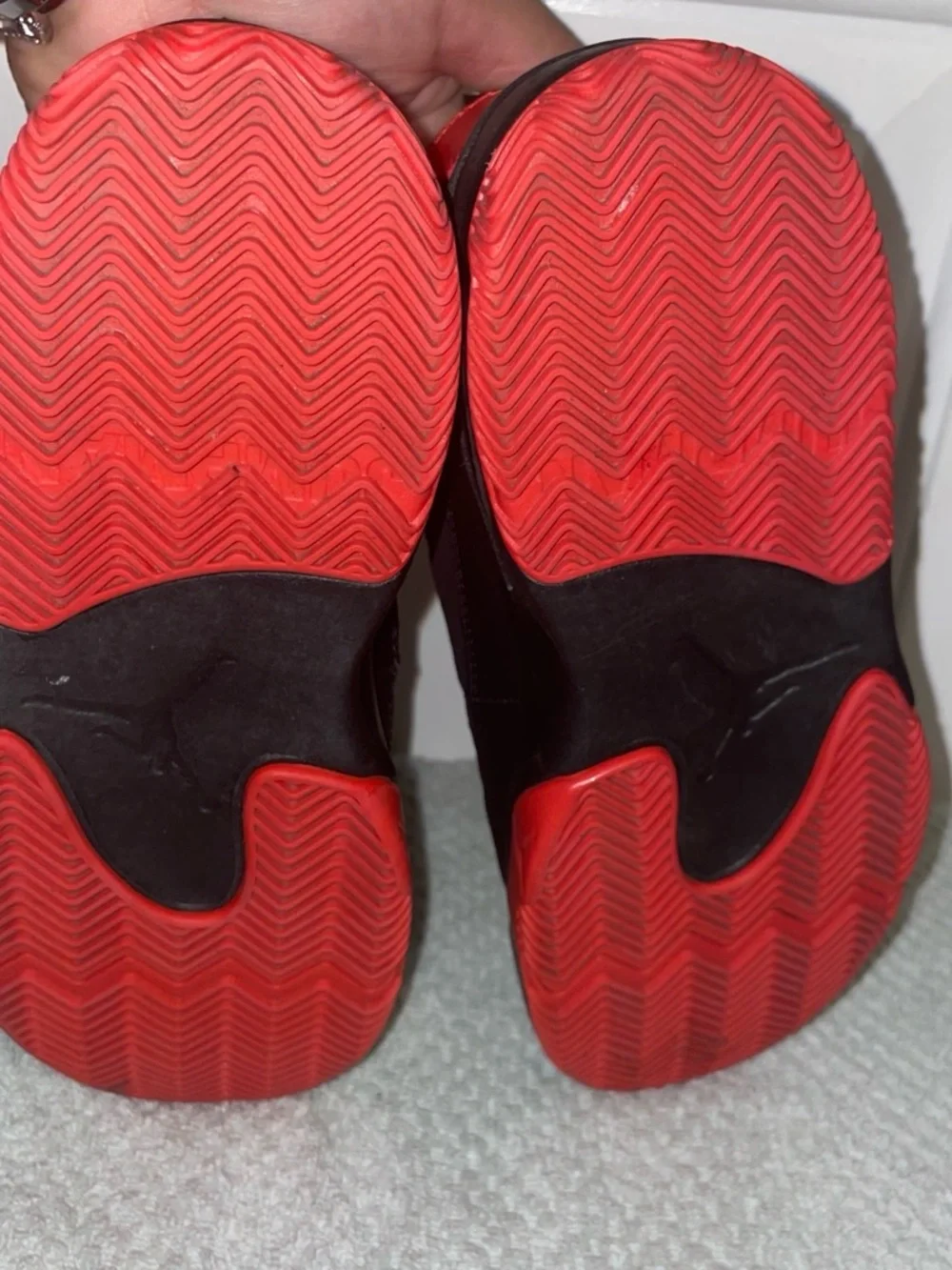 Jordan Kids Black and Red Sneakers